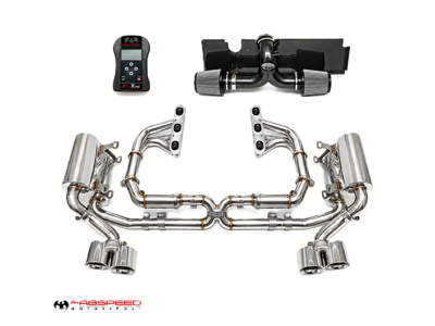 Fabspeed RACE Exhaust Performance Package WITH ECU Upgrade, Polished Stainless Steel Tips. Porsche 997 Carrera 3.8L (2005-2008) - 99711121202, 99711121203, 99711123202, 99711123203, 99711121102, 99711121103, 99711123102, 99711123103, 99711303302, 99711303304, 99711303305, 99711303306, 99711303500, 99711303501, 99711303503, 99711303504, 99711303505, 99711303402, 99711303404, 99711303405, 99711303406, 99711303600, 99711303601, 99711303603, 99711303604, 99711303605, 99711110401, 99711110301 - FS.POR.997.SHDR, FS.POR.997.COMPAI, FS.POR.997.CBX, FS.POR.997S.MAXP, FS.POR.997.ET